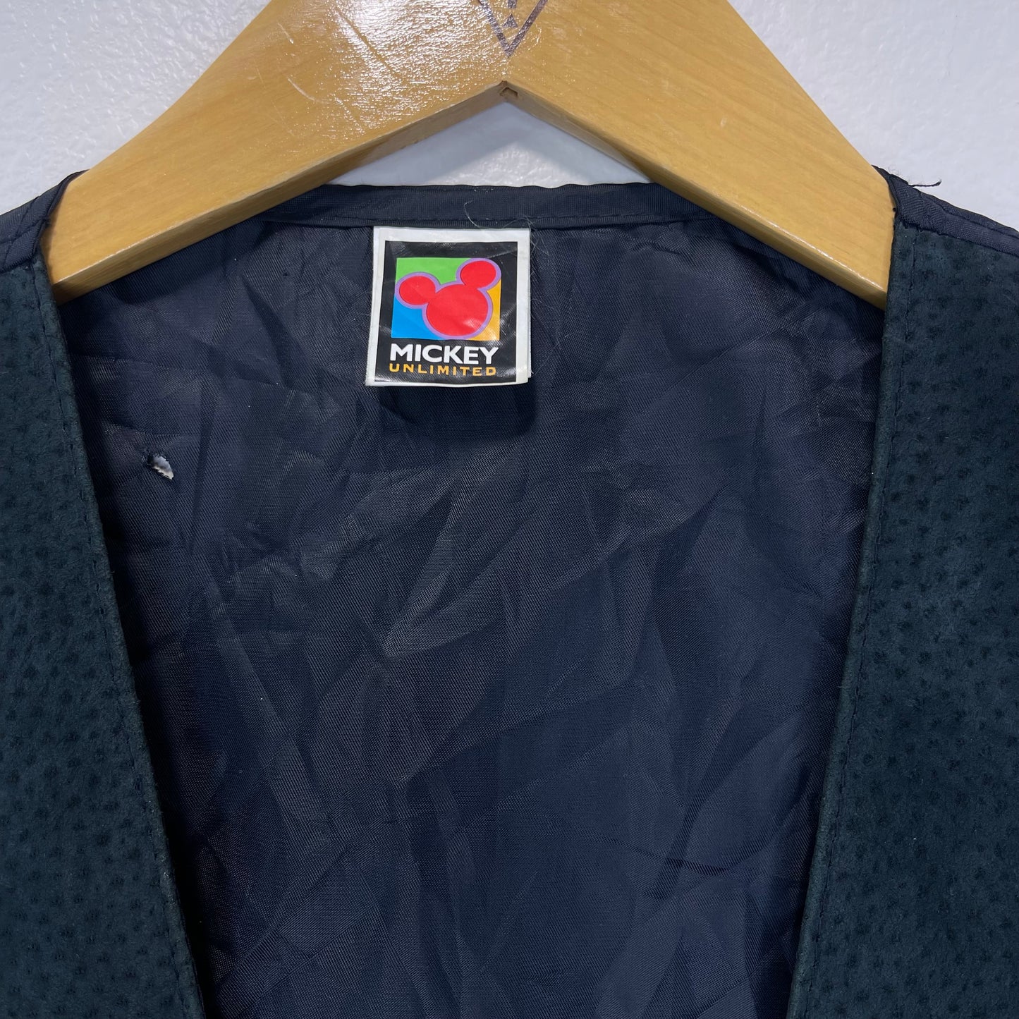 Vintage Disney Mickey Mouse Cowboy Leather Vest