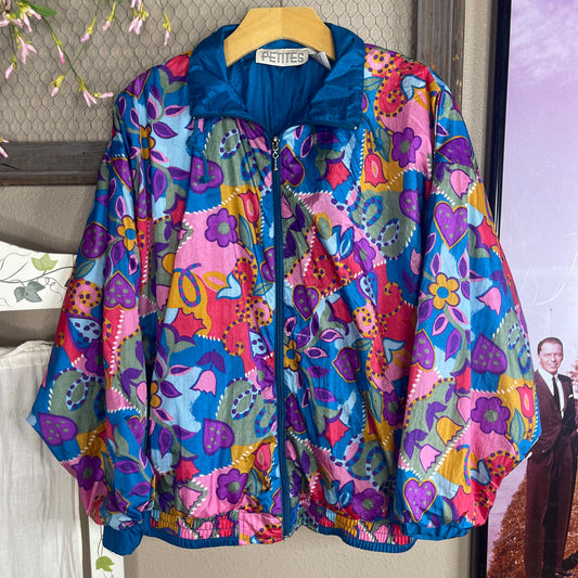 VINTAGE 80’S FLORAL WINDBREAKER