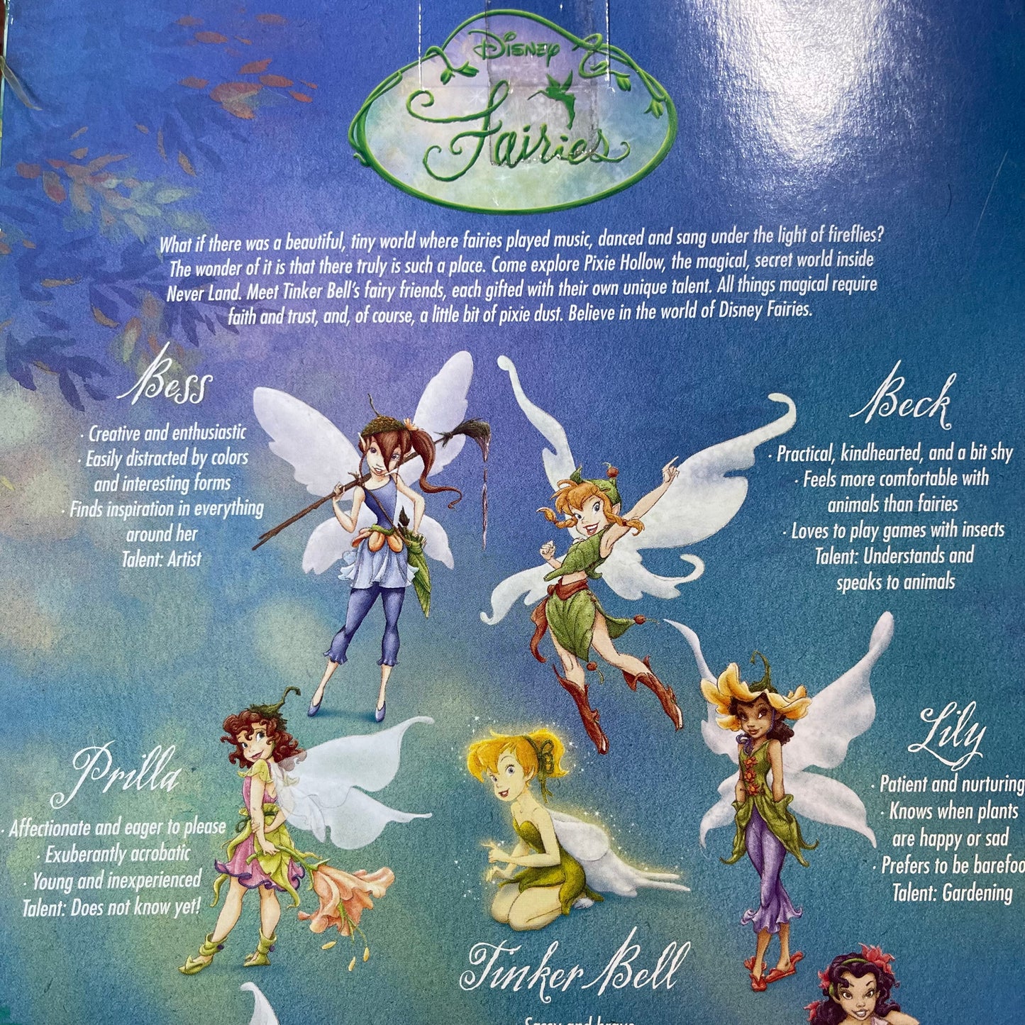 Vintage Y2K Disney Store Exclusive Fairies Beck Doll Figure