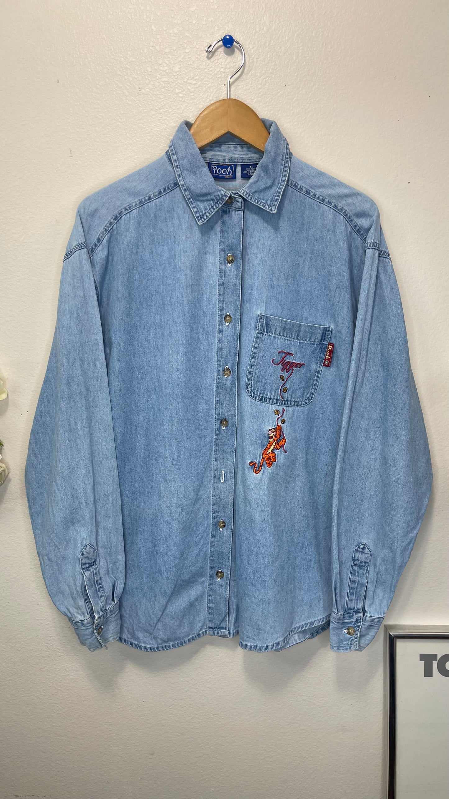 Vintage Tigger Disney Jean Button-Up