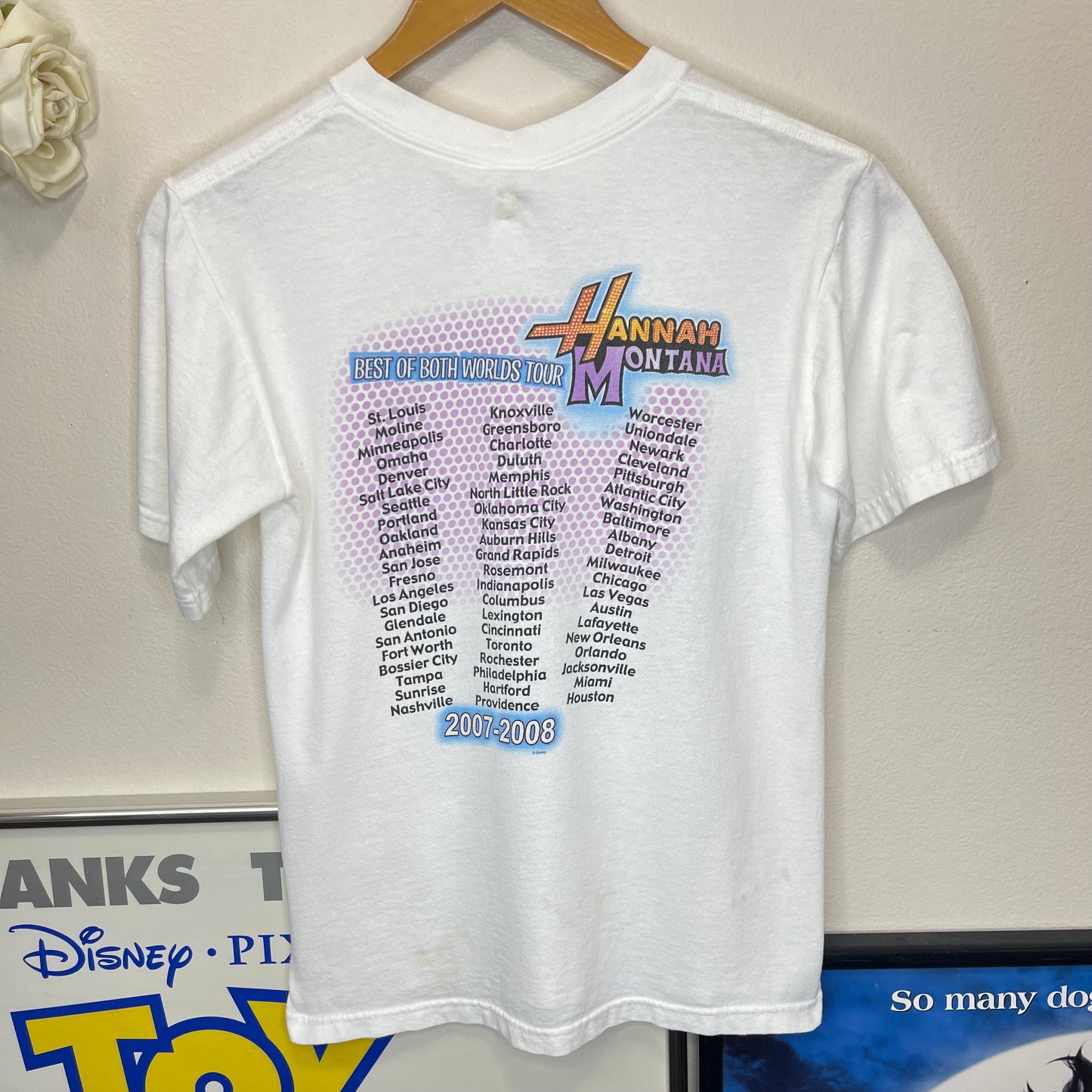 Vintage Y2K Hannah Montana Best of Both Worlds Tour T-Shirt