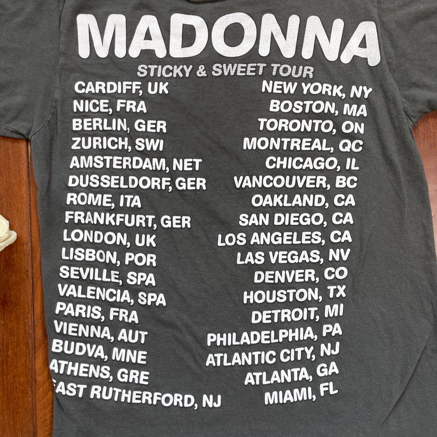 Vintage Y2K Madonna Sticky & Sweet Tour Scoop Neck Tee