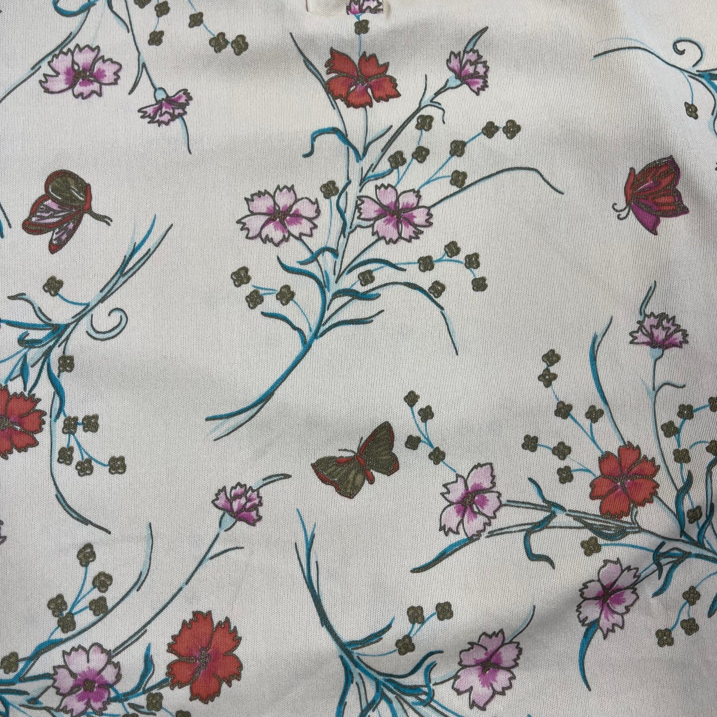 VINTAGE 70’S FLORAL BUTTERFLY GARDEN TOP