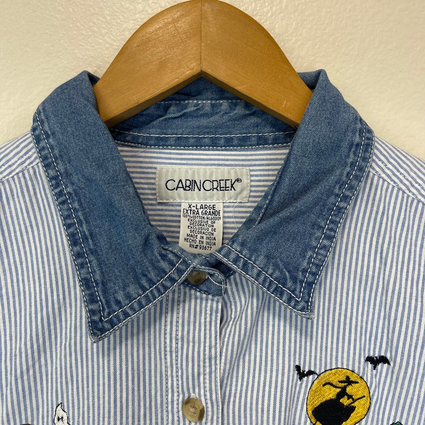 Vintage Halloween Jean Button-Up