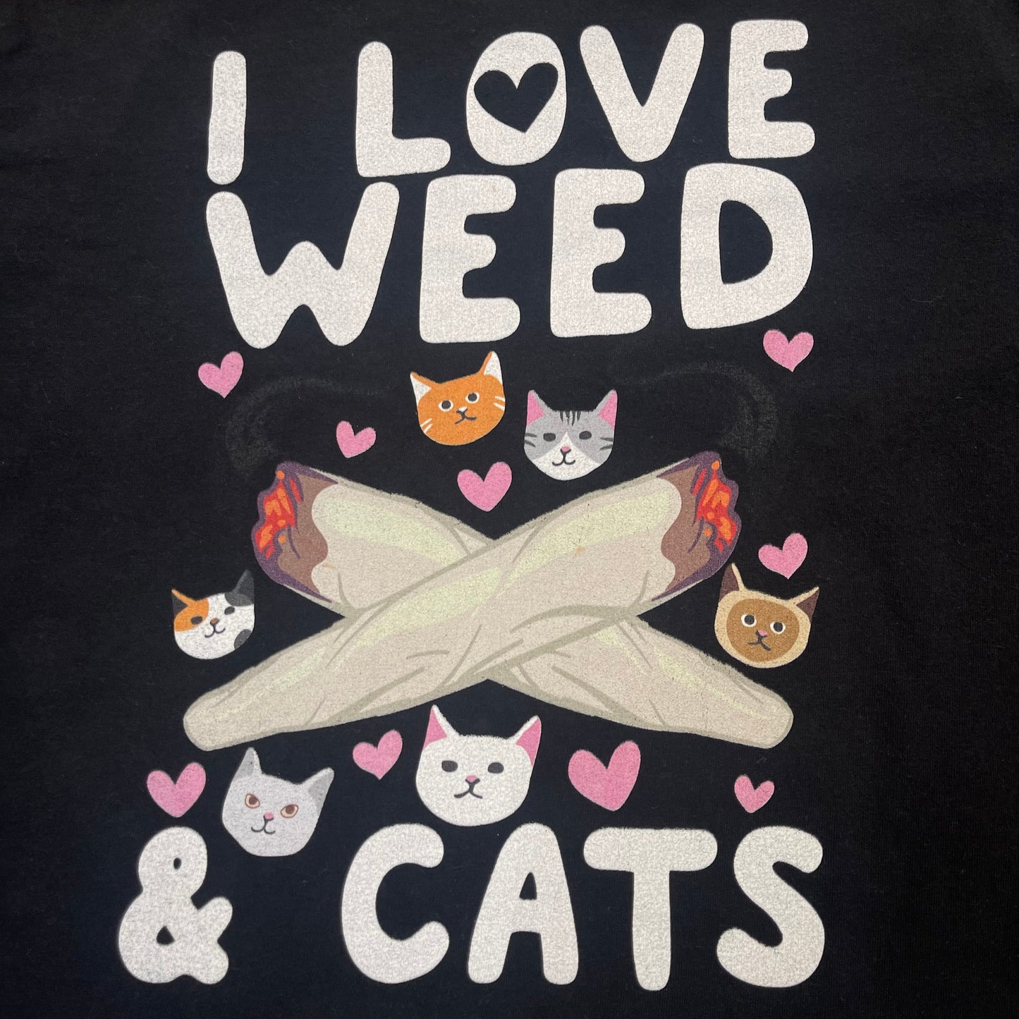 THRIFTED “I LOVE WEED & CATS” TEE