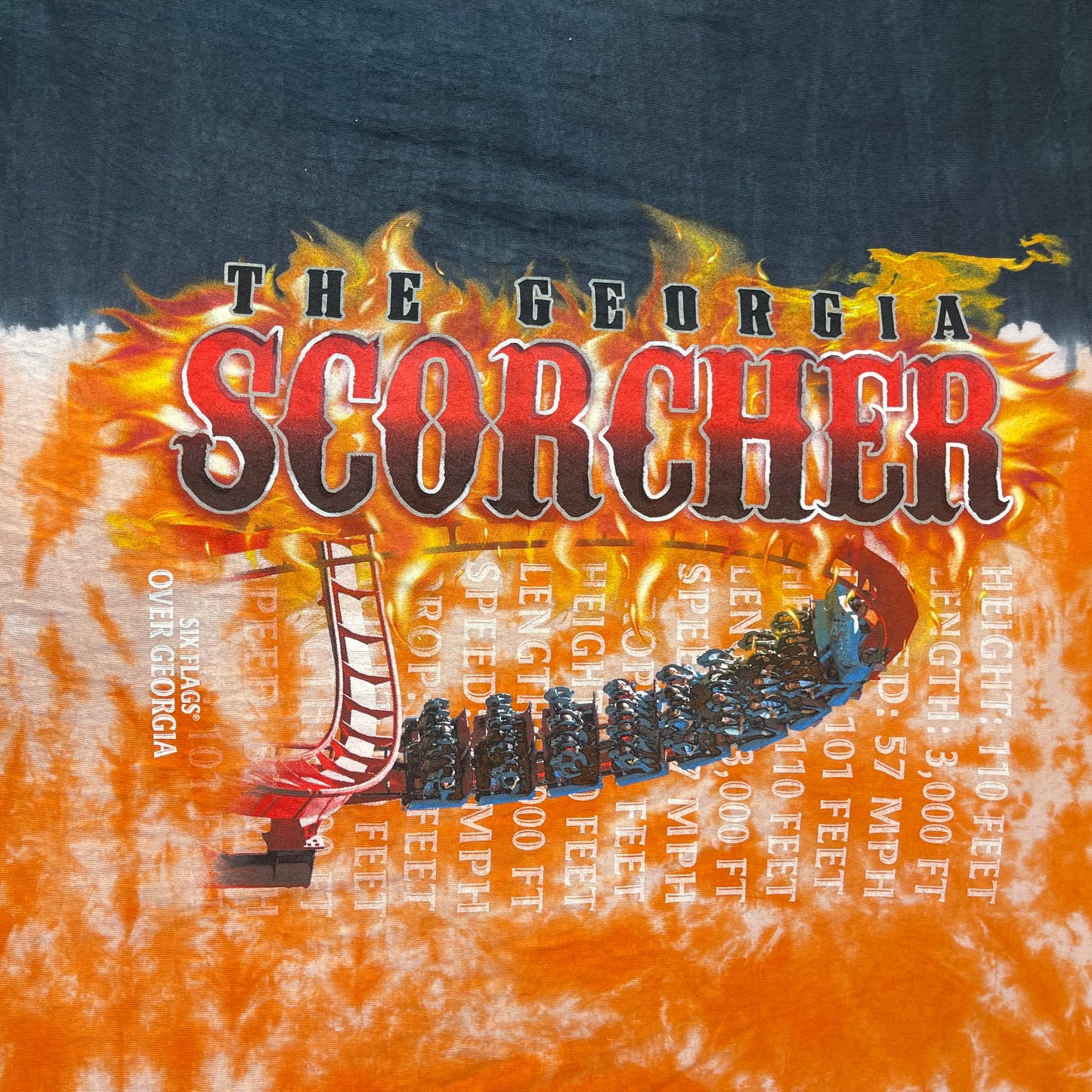 Thrifted Y2K Six Flags "The Georgia Scorcher" T-Shirt