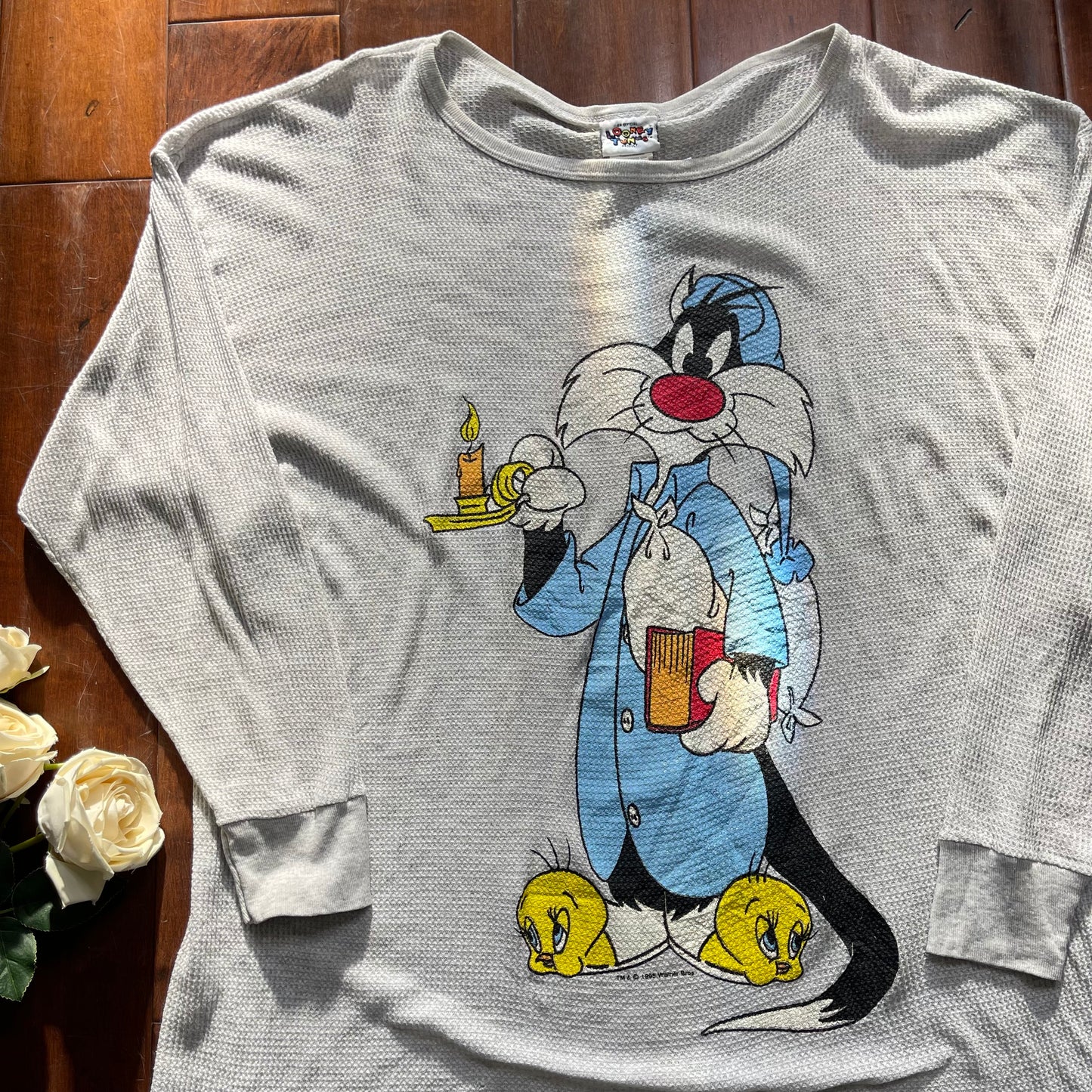 Vintage Y2K Looney Tunes Sylvester Thermal Long Sleeve
