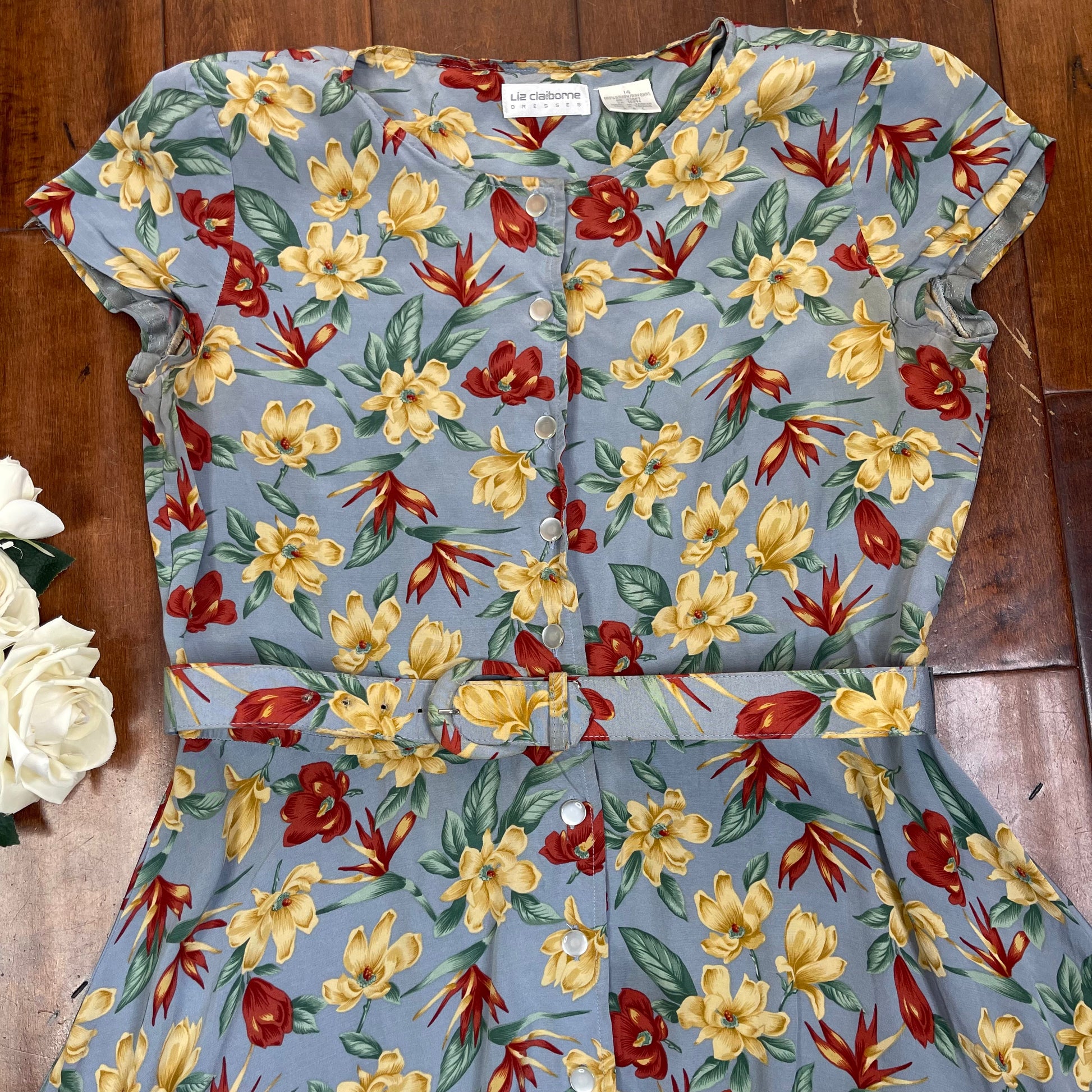 vintage 90s floral dress Vintage 90s Floral Halter Dress