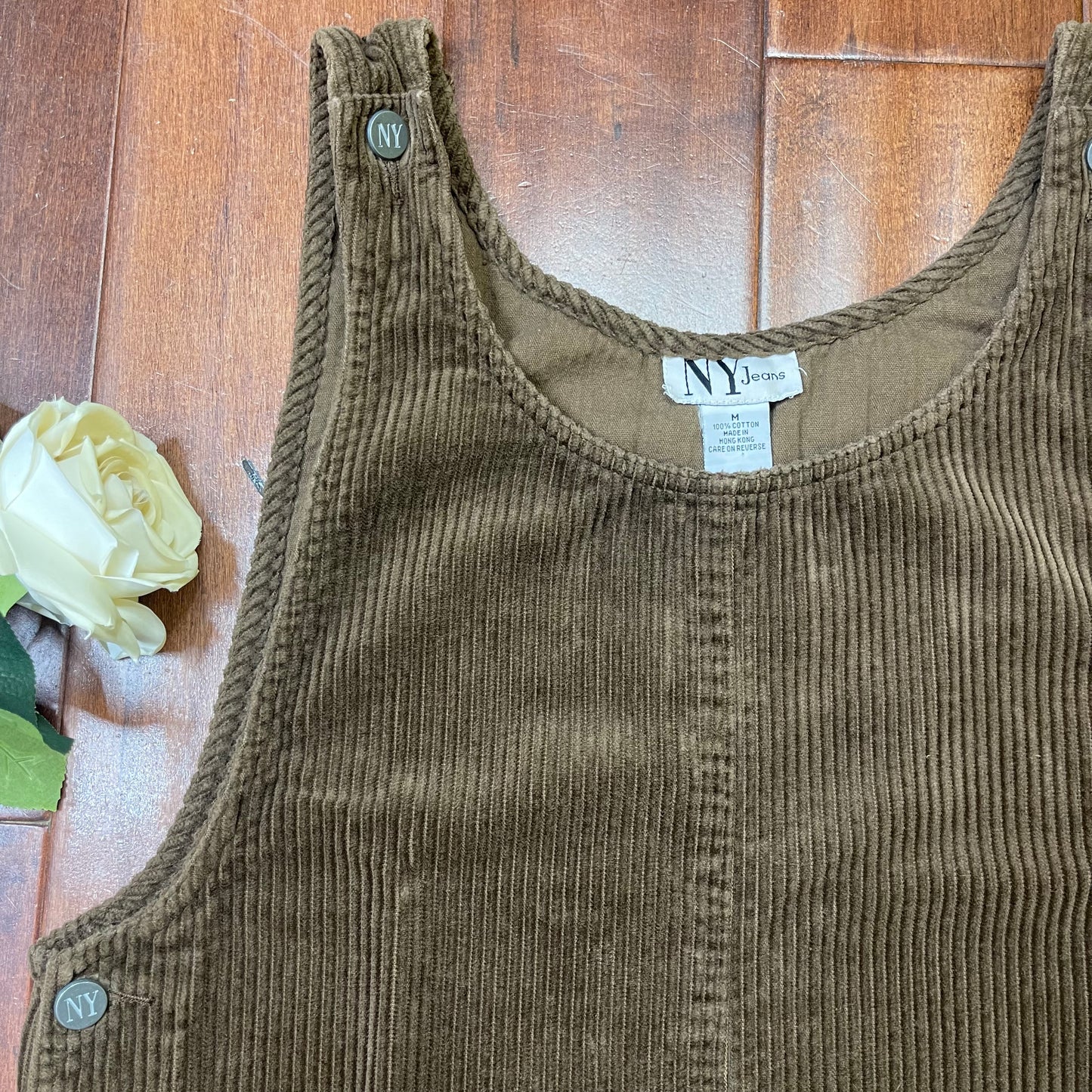 VINTAGE NY JEANS CORDUROY OVERALL DRESS