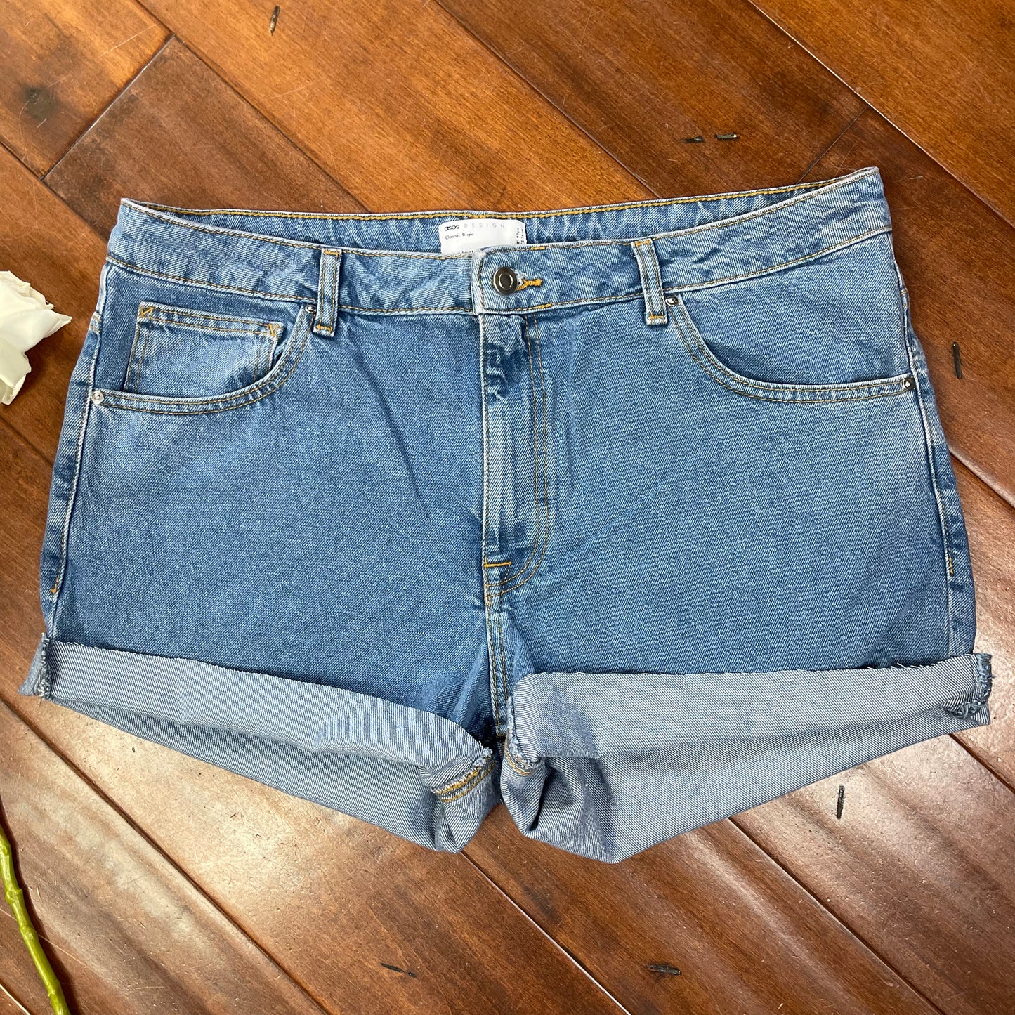 THRIFTED ASOS CUT-UP JEAN SHORTS