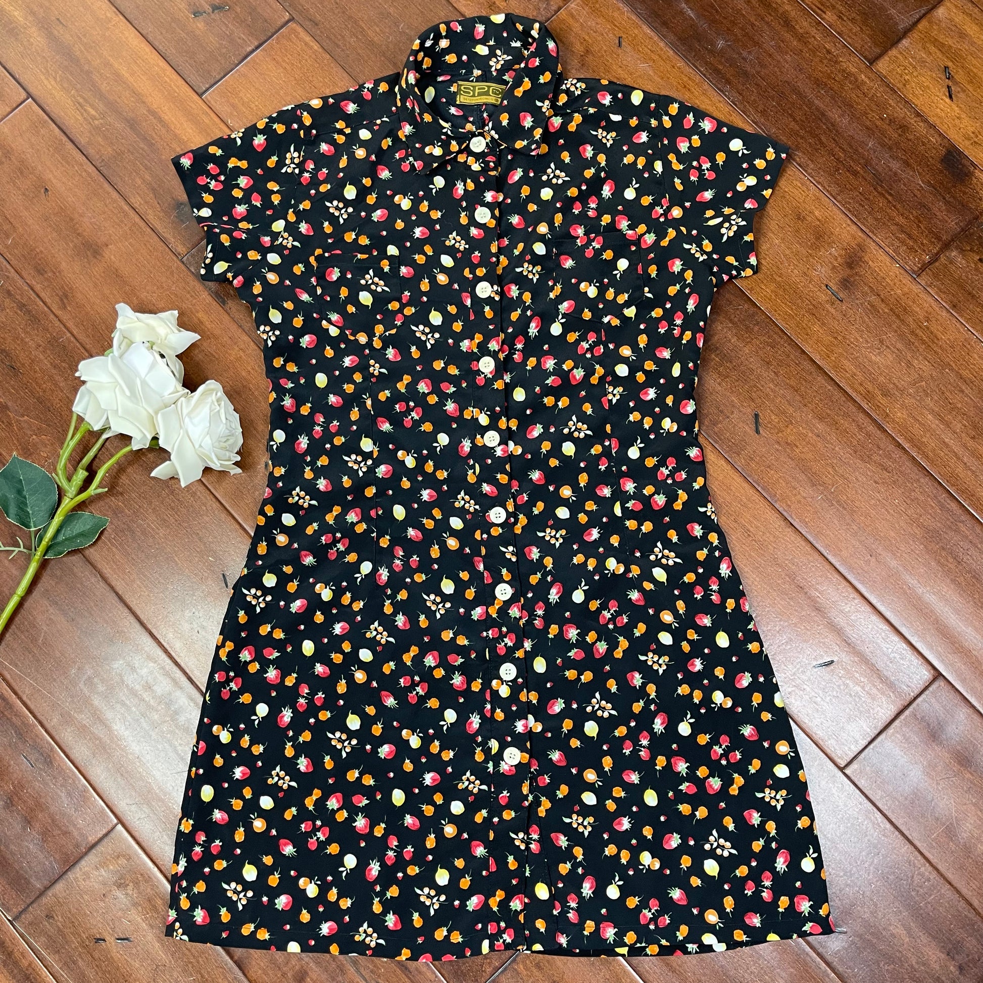 Vintage button up best sale dress