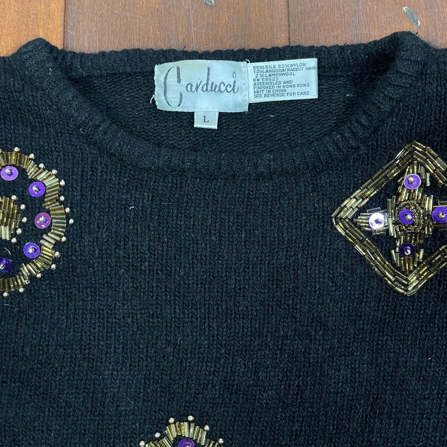 VINTAGE 80’S BEDAZZLED SWEATER