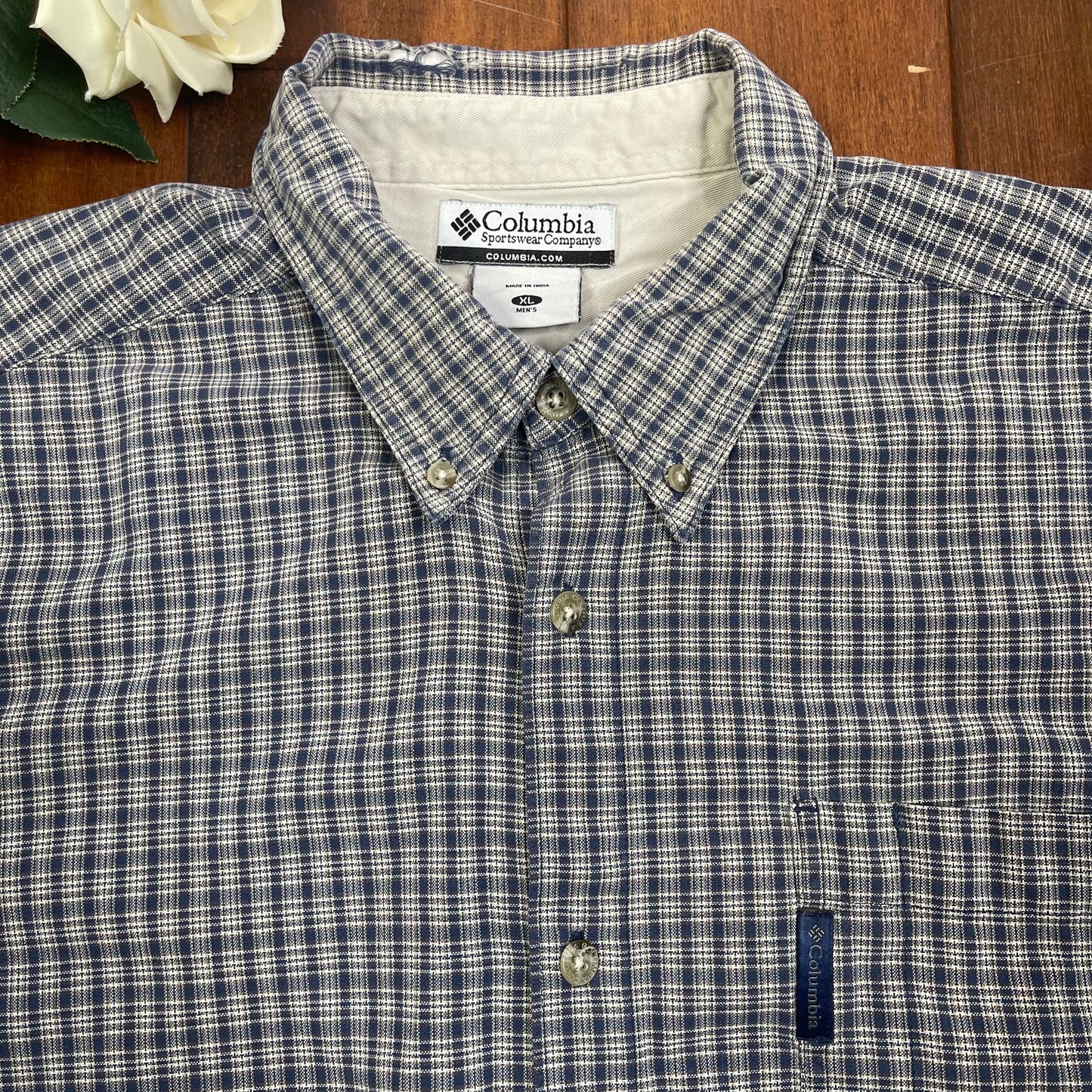 THRIFTED COLUMBIA BUTTON-UP