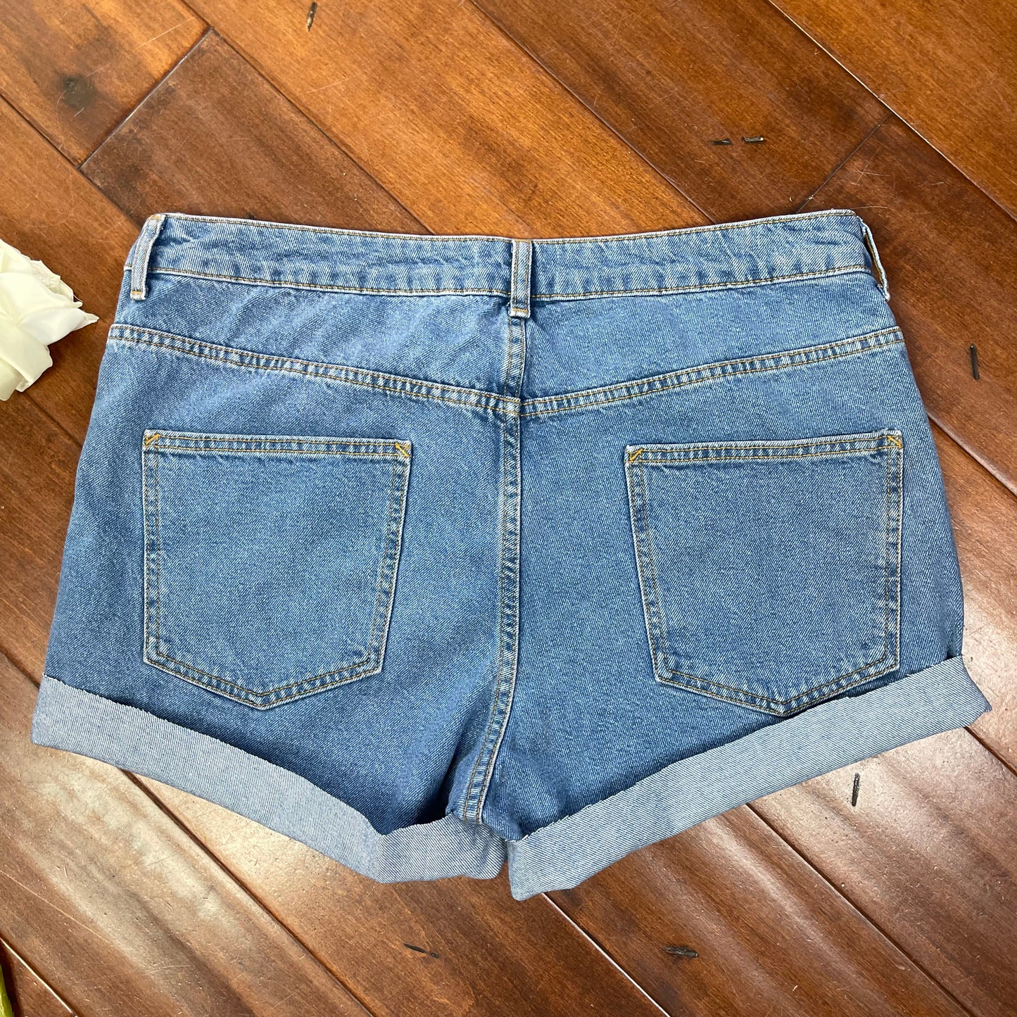 THRIFTED ASOS CUT-UP JEAN SHORTS