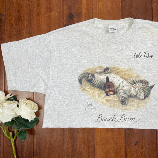 VINTAGE 90’S “LAKE TAHOE BEACH BUM” CROPPED TEE