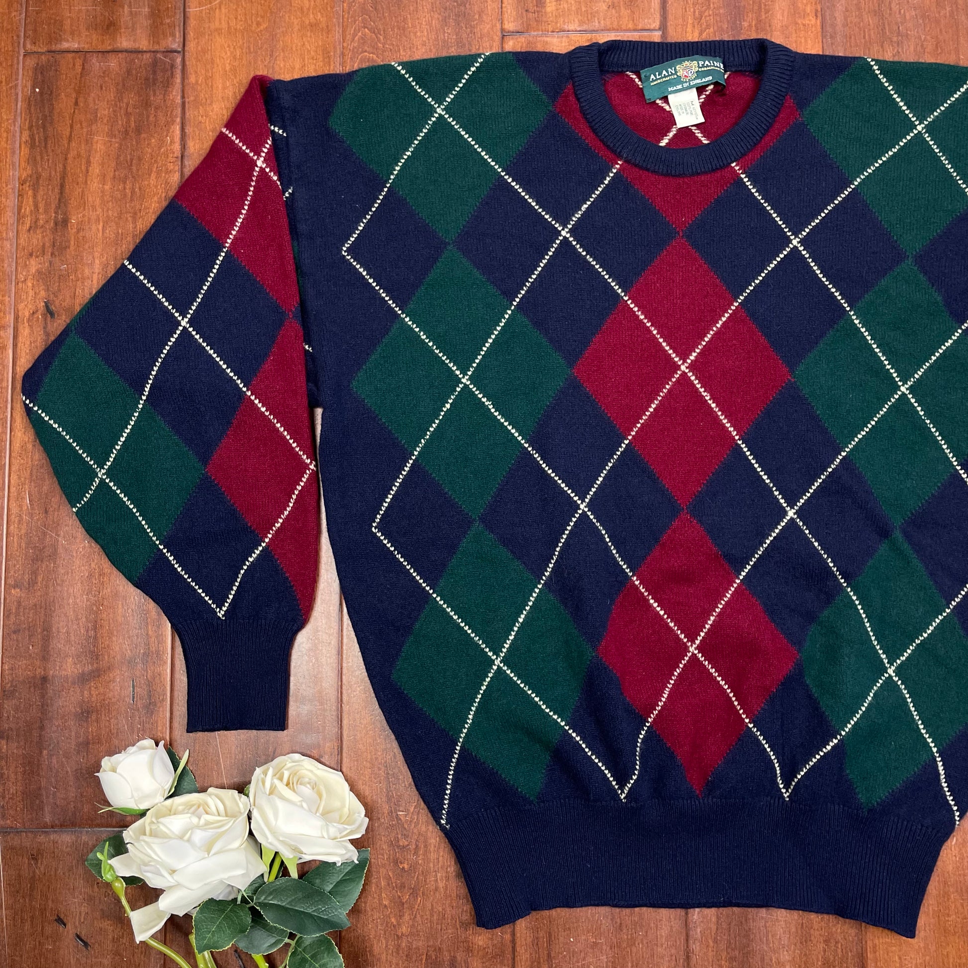Vintage argyle sweater hotsell