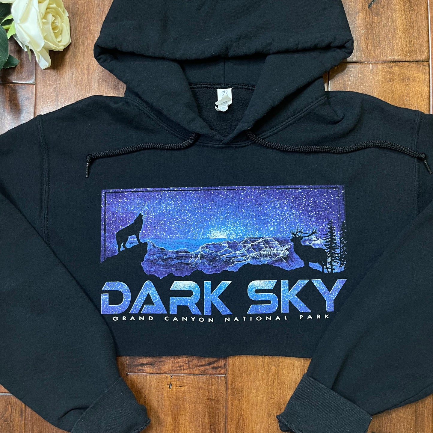 THRIFTED “DARK SIDE GRAND CANYON NATIONAL PARK” CROPPED HOODIE