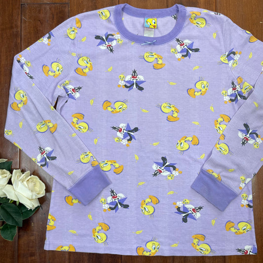 VINTAGE TWEETY BIRD & SYLVESTER THERMAL LONG SLEEVE