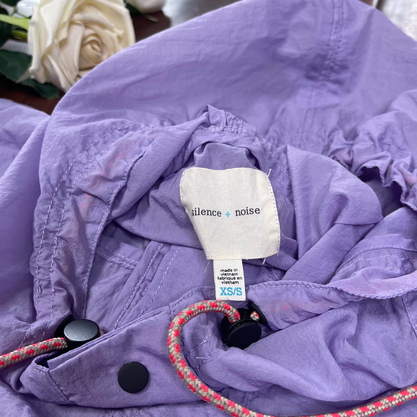 THRIFTED SILENCE & NOISE WINDBREAKER LILAC PONCHO