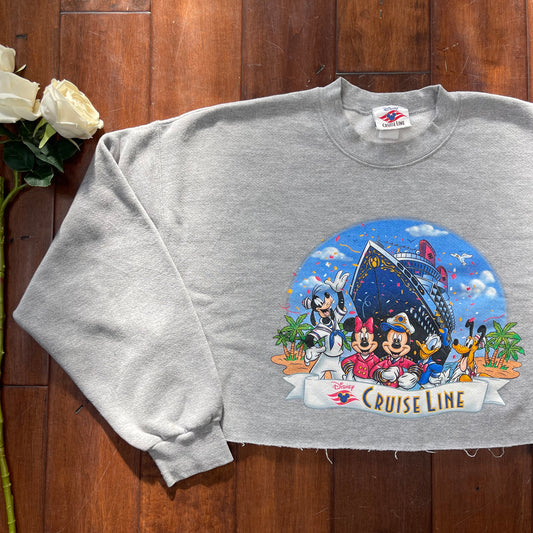 VINTAGE DISNEY CRUISE LINE CROPPED SWEATER