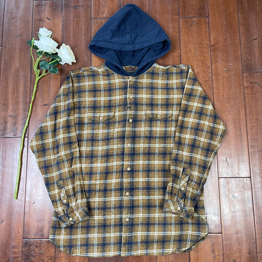 THRIFTED HOODIE FLANNEL