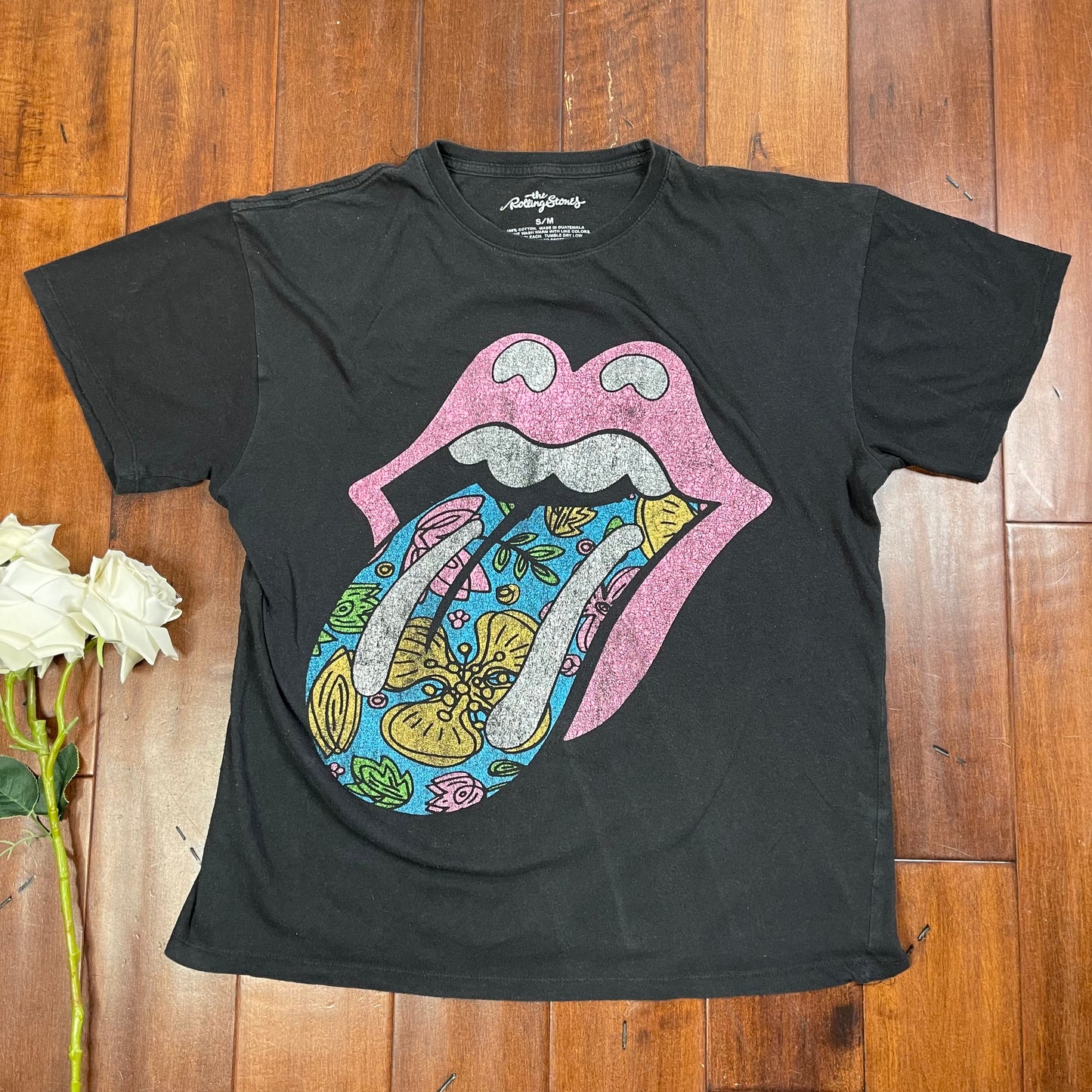 THRIFTED ROLLING STONES GRUNGY BOXED TEE
