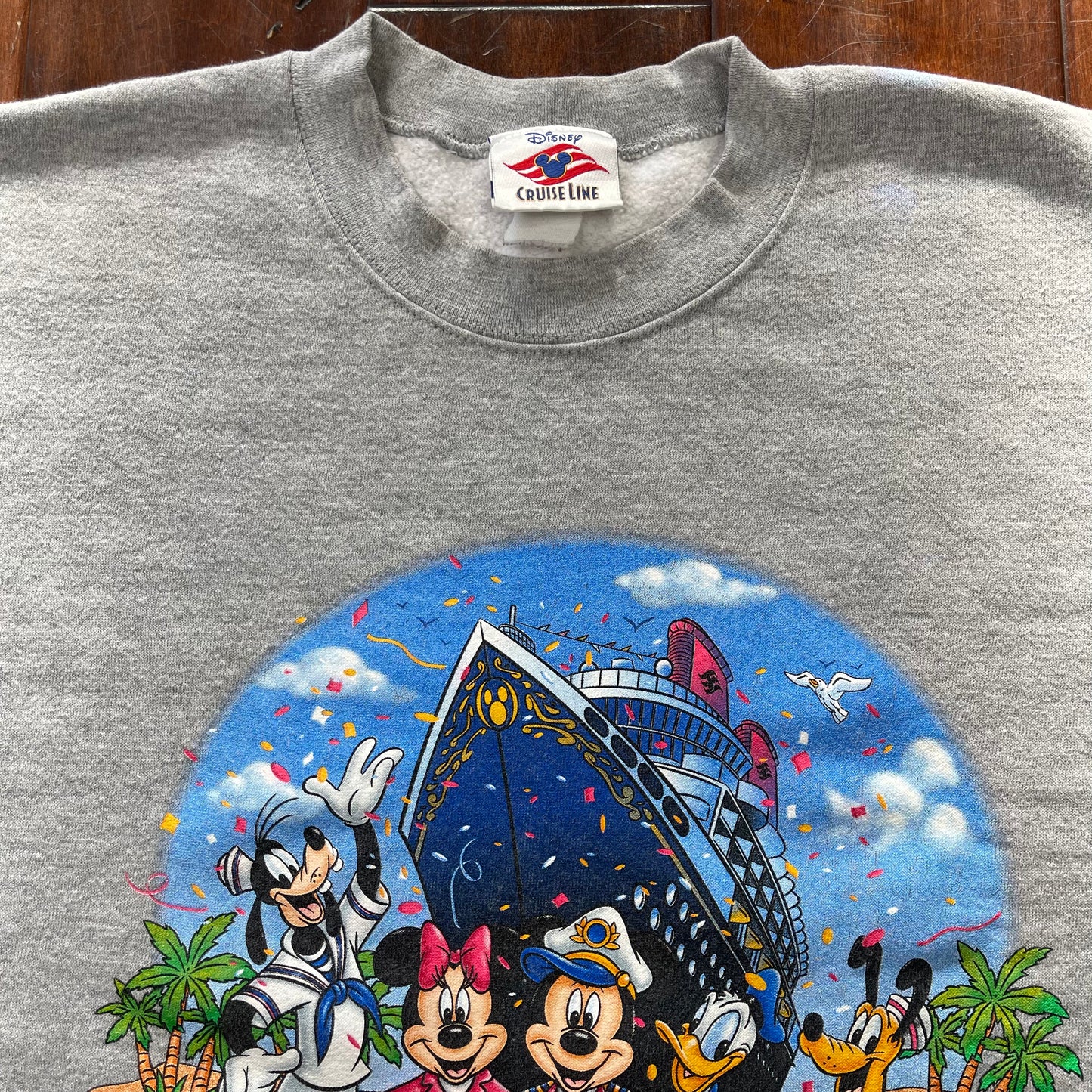 VINTAGE DISNEY CRUISE LINE CROPPED SWEATER