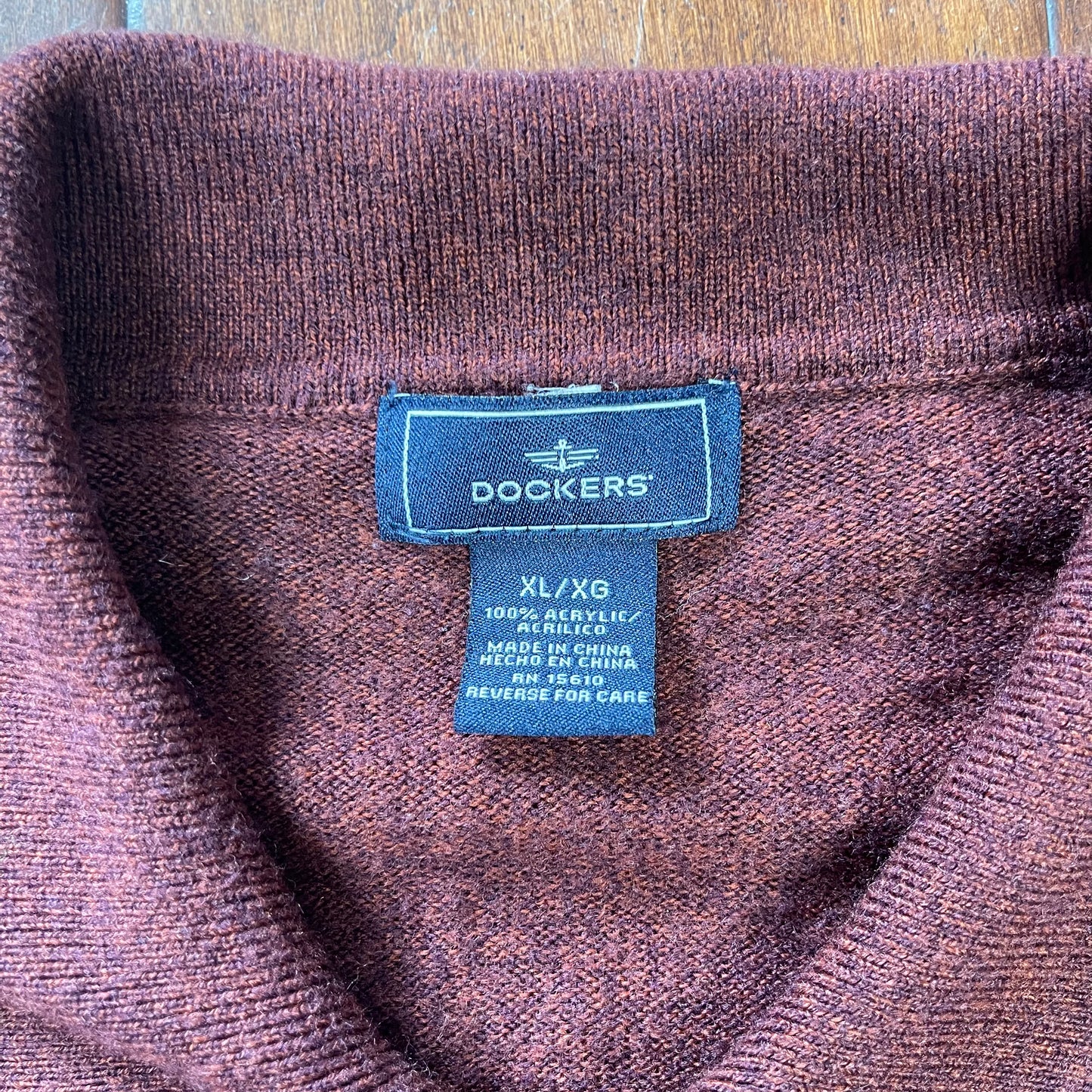 THRIFTED DOCKERS POLO SWEATER