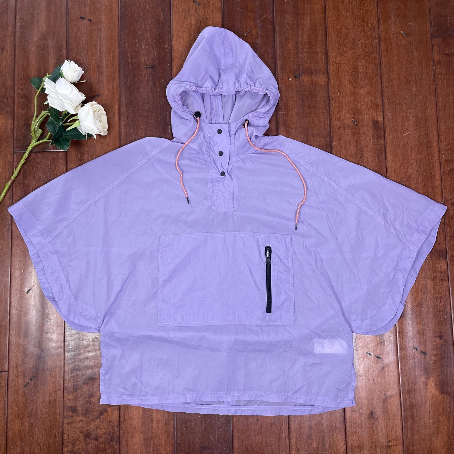 THRIFTED SILENCE & NOISE WINDBREAKER LILAC PONCHO