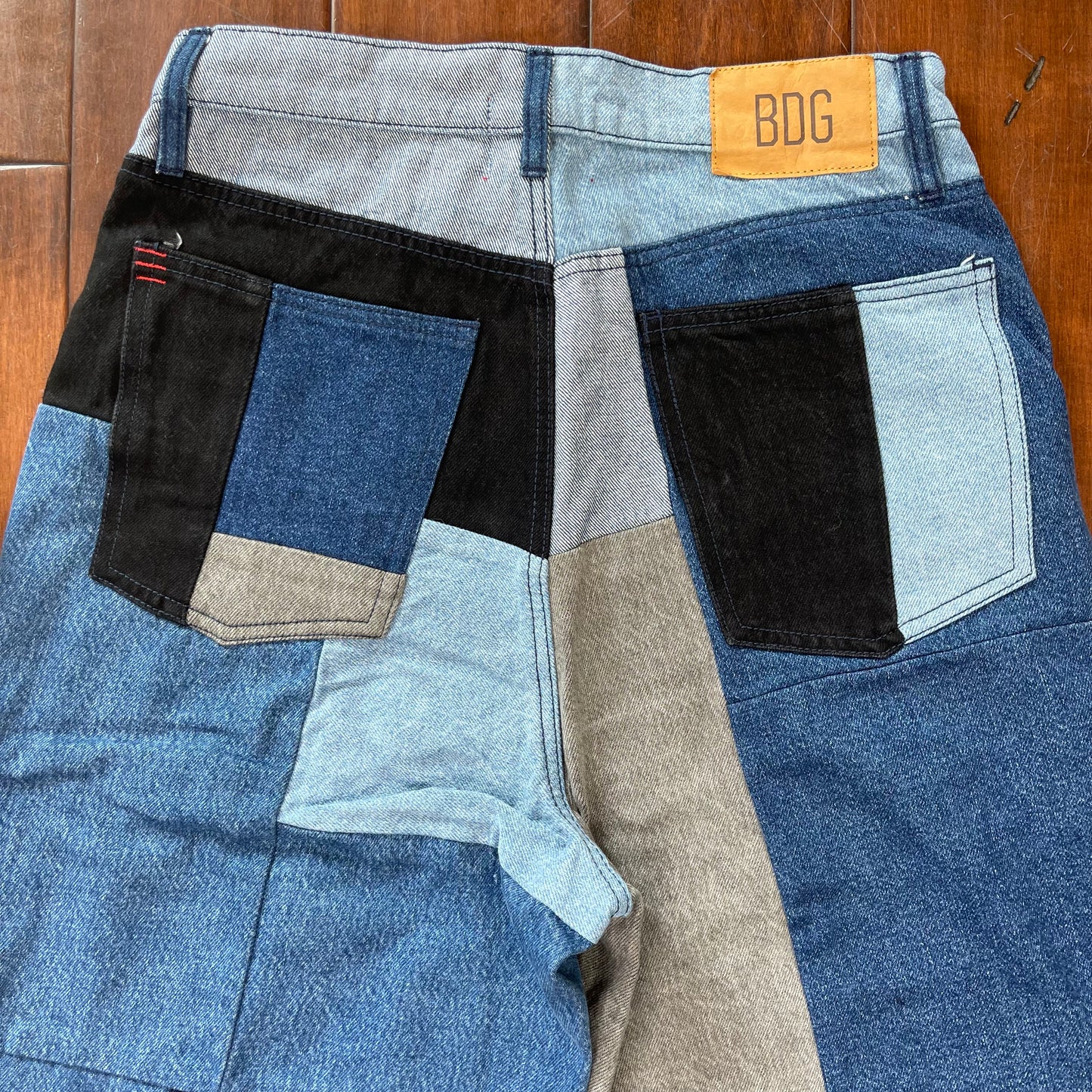 THRIFTED BDG PATCHWORK HIGH-WAISTED JEANS