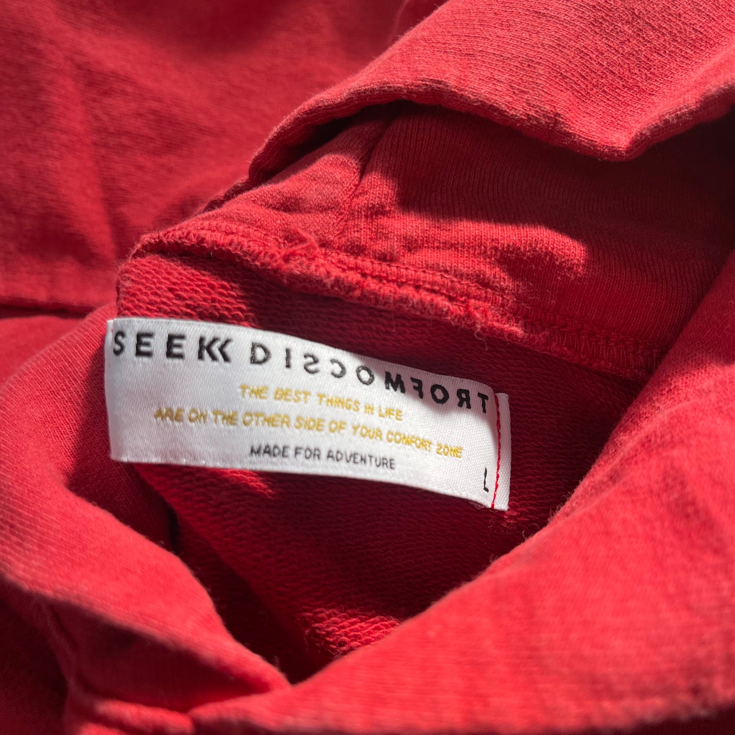 THRIFTED “SEEK DISCOMFORT” CROPPED SWEATER