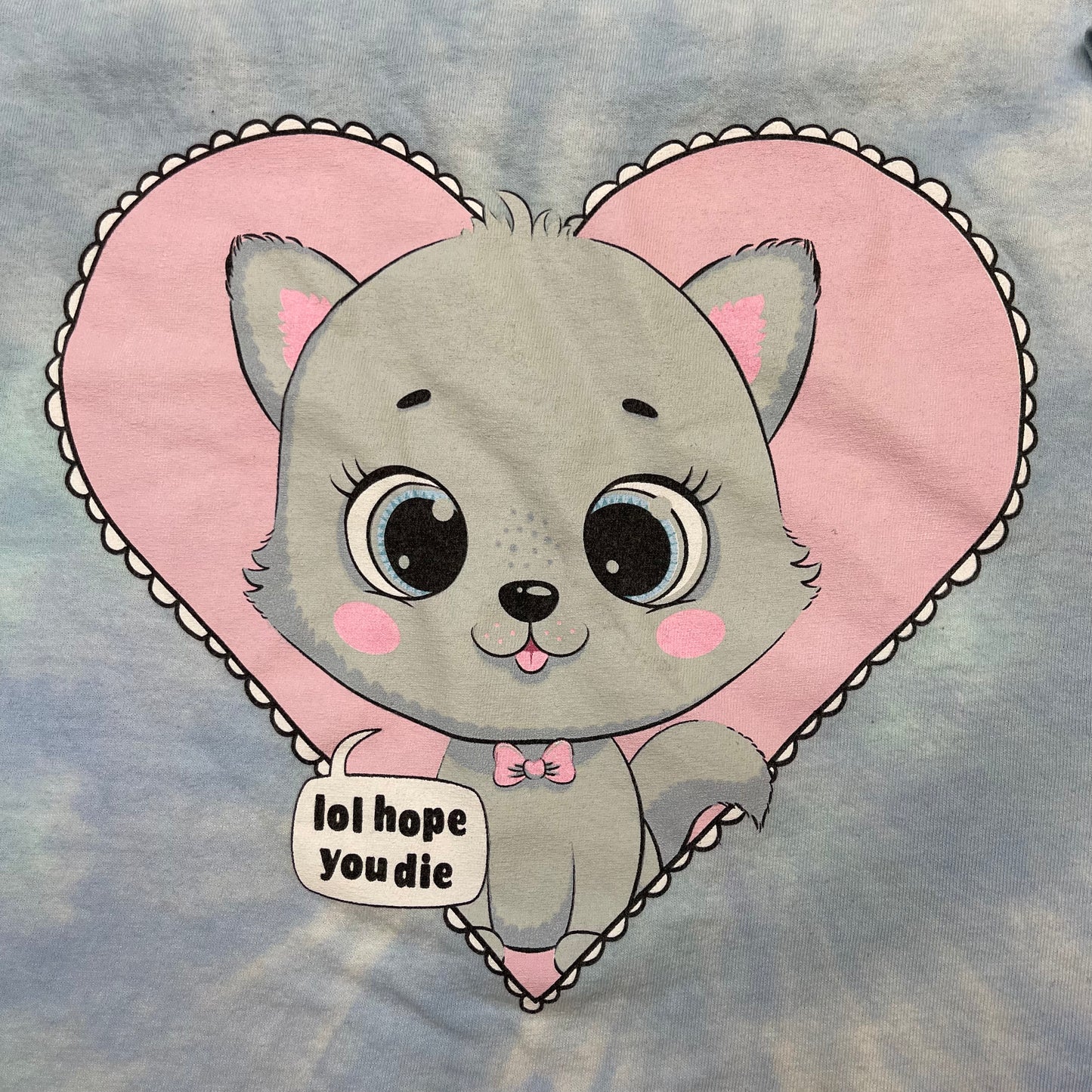 THRIFTED “LOL HOPE YOU DIE” CROPPED TEE