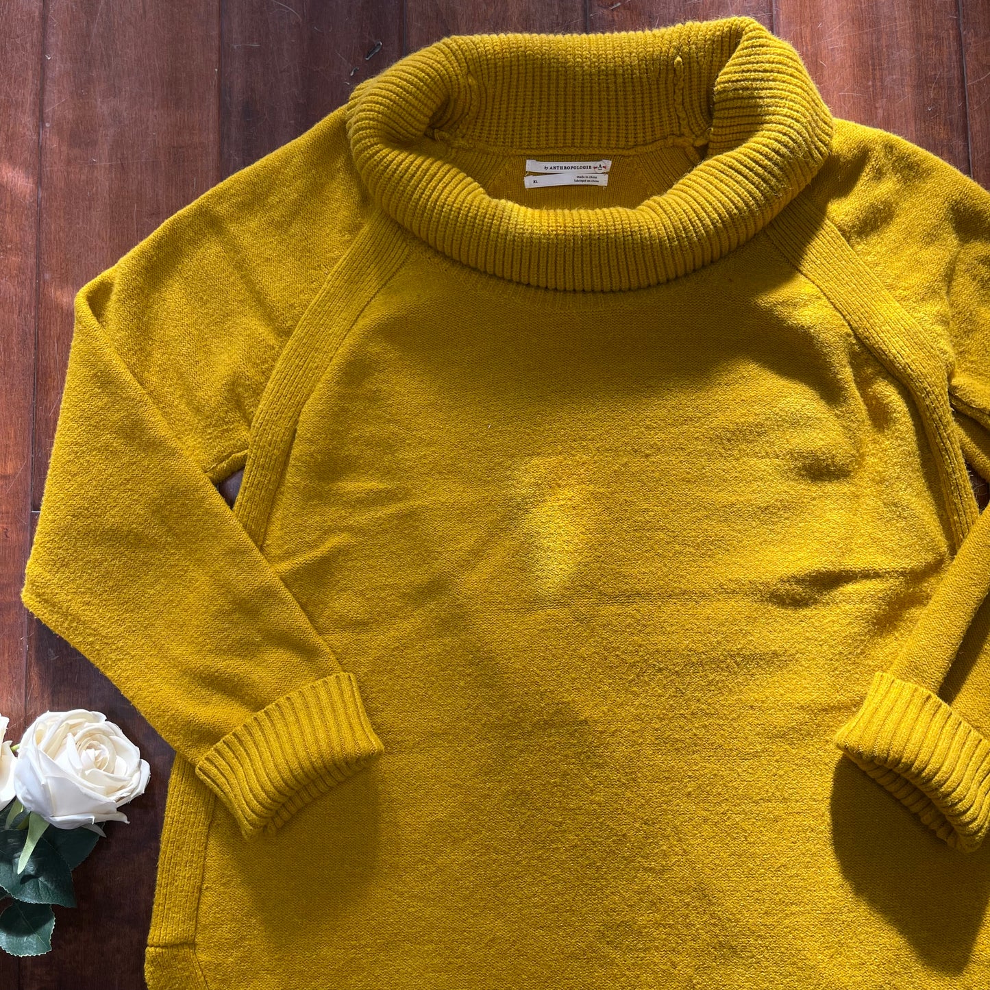 THRIFTED ANTHROPOLOGIE CHUNKY TURTLENECK SWEATER