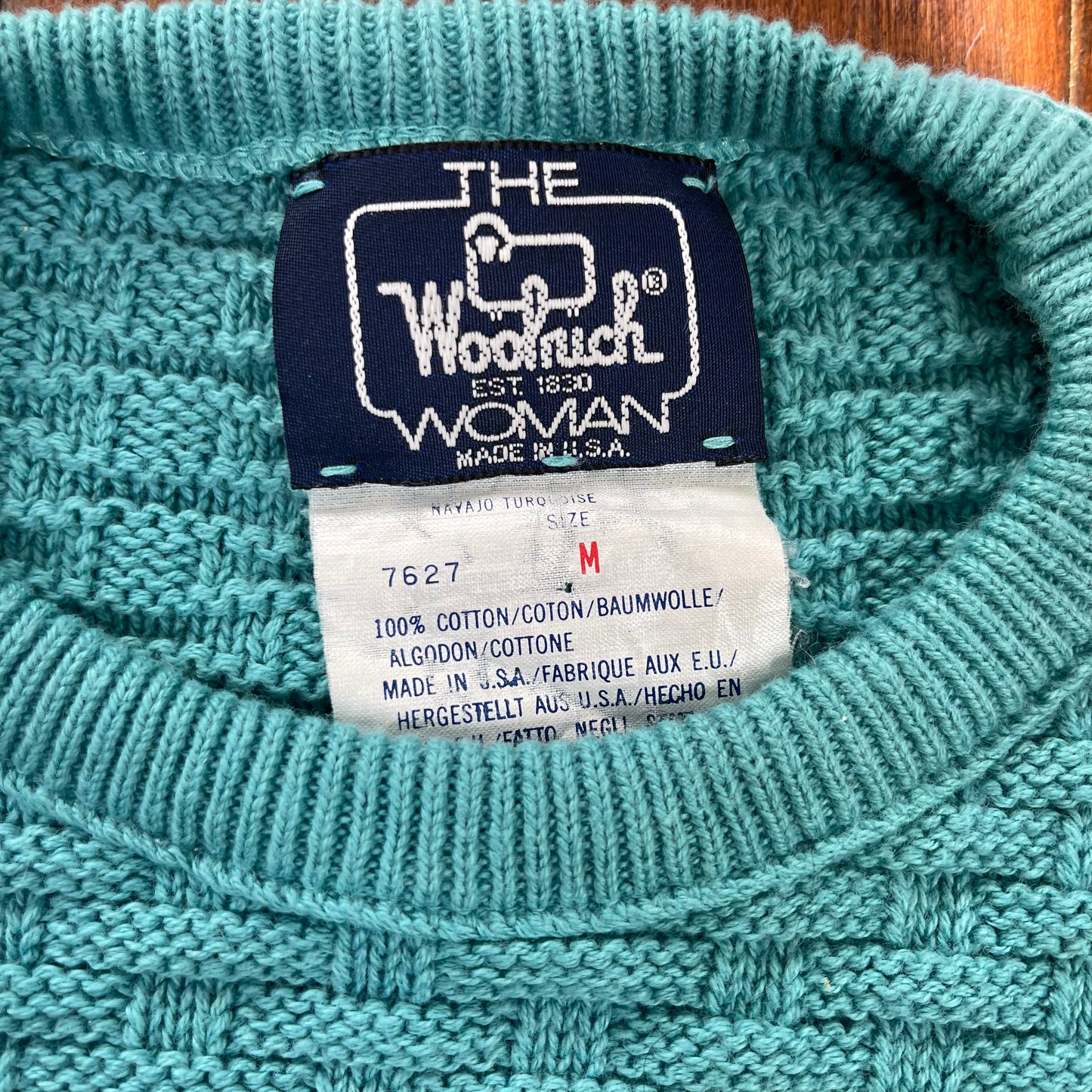 VINTAGE TEAL KNITTED SWEATER