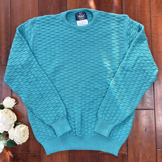 VINTAGE TEAL KNITTED SWEATER