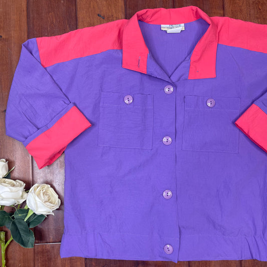 VINTAGE 80’S HALF SLEEVE BUTTON-UP